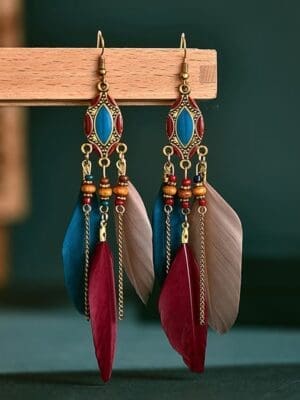 Boucles D'Oreilles à Plumes