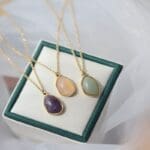 Collier Pendentif Quartz Plaqué Or 18 carats