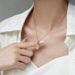 Collier Pendentif Quartz Plaqué Or 18 carats