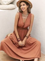 robe bohème terracotta