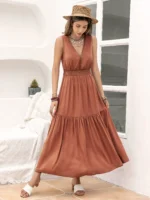 robe bohème terracotta