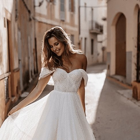 Robe courte mariage bohème civil