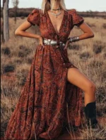 Robe gitane bohémienne longue