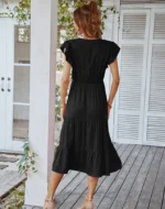 Robe noire longue boheme